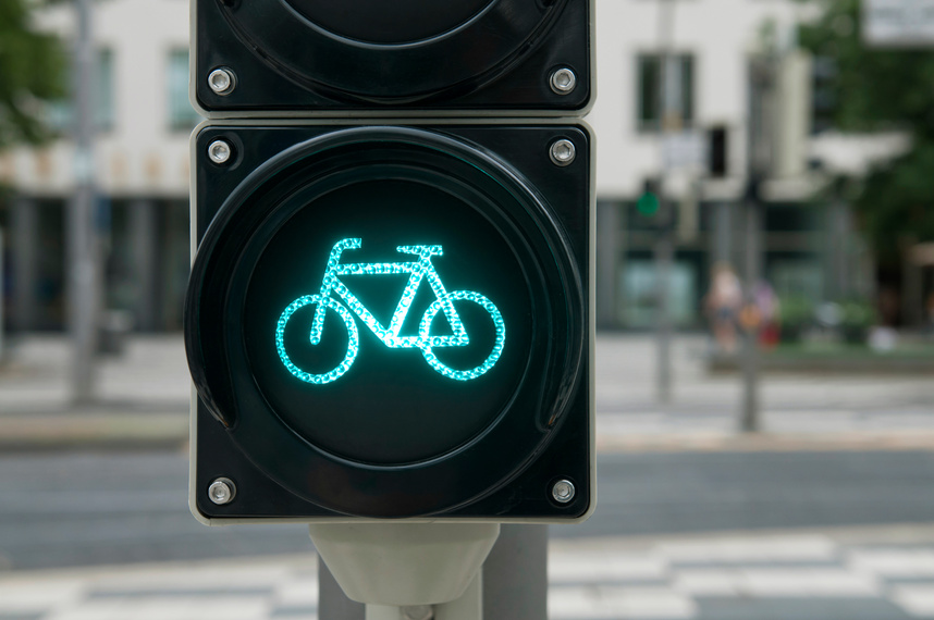 Green light for bicycle